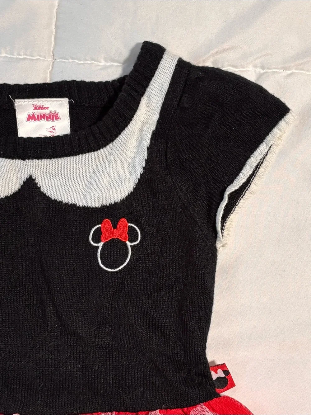 Minnie Mouse Black & Red Girls Dress